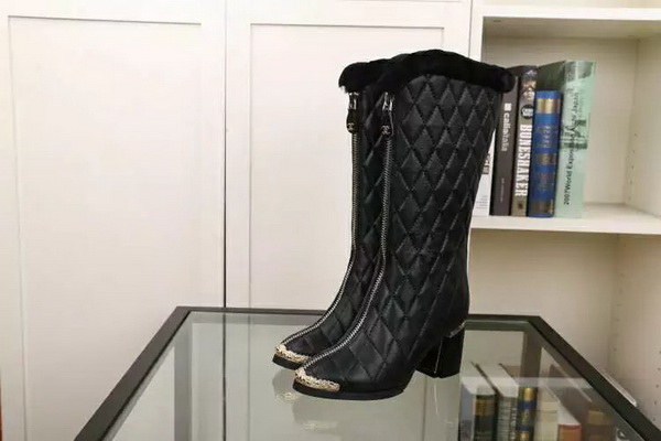 CHANEL Knee-high boots Lined with fur Women--004